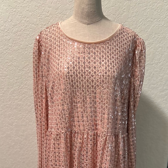Rose Gold Sequin Dress - Picture 4 of 7